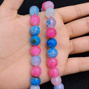 ลูกปัดออนิกซ์ธรรมชาติทรงกลมเหลี่ยมเพชรพลอยขนาด 8-10 มม. สำหรับทำเครื่องประดับ หลายสี ยี่ห้อ Jaunty รุ่น MGB-237 ขายส่ง - Product Image 3