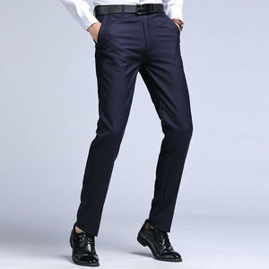 Nuevos Pantalones de Vestir a Rayas para Hombre, Corte Slim Fit, Formales de Negocios, Casuales de Oficina, Diseño Elegante y Moderno, OEM ODM - Product Image 3