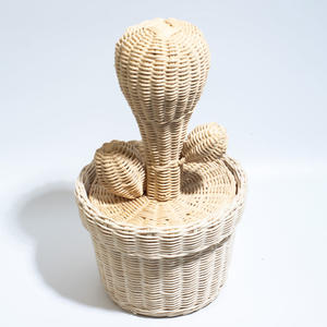 Sustainable <b>weaving</b> rattan storage <b>baskets</b> natural fruit shape <b>basket</b> baby toddler playroom decor - Product Image 1