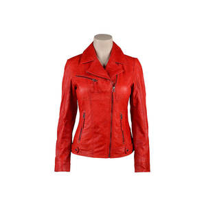 Veste de moto en cuir véritable pour femmes, imperméable, respirante, épaisse, pour l'hiver, tendance, en vente - Product Image 1