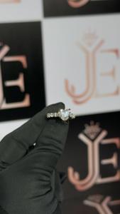 Bague Cœur Amour Éternel en Argent Sterling 925 Original, Bijoux Moissanite Solide, Bagues de Fiançailles pour Femmes à Prix de Gros - Product Image 5