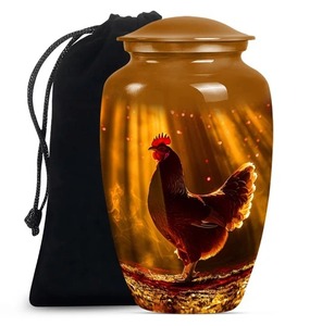 Urna Funeraria Personalizada con Diseño de Pluma Cósmica para Cenizas de Adultos, Urna Conmemorativa de Gran Tamaño con Tapa Metálica - Product Image 6
