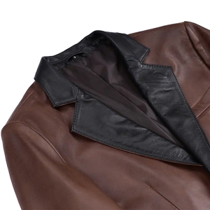 Chaqueta de Motocicleta 5KINGZ SPORTS de Cuero Genuino, Resistente al Viento, para Invierno, con Cuello Camisero, Color Negro Intenso, Estilo Urbano - Product Image 6