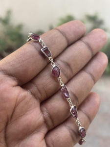 Hot Sale Tourmaline Stone <b>Bracelet</b> Natural Healing Raw Tourmaline <b>Gemstone</b> <b>Bracelet</b> 925 Sterling Silver <b>Bracelet</b> Jewelry - Product Image 2