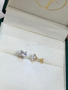 Pendientes de Diamantes de Laboratorio de Lujo, Certificados por IGI, Oro Blanco de 14k, Elegantes Joyas de Boda, Regalo para Mujer, Brillantes y Redondos - Product Image 2