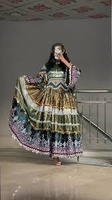 Robe maxi traditionnelle afghane Kuchi, broderie florale, manches longues, robe de bal, style vintage, tissu en coton, tenue de soirée