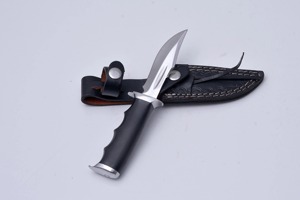 Couteau de chasse et de camping artisanal en acier D2, manche en micarta noir, garde en acier, personnalisable, qualité industrielle OEM, survie en extérieur - Product Image 5
