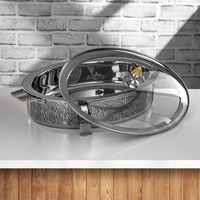 หม้อตุ๋นสเตนเลสสตีลสุดหรู ลายตอกแบบแฟนซี สีโรสโกลด์ ทนทาน พร้อมฝาปิด สำหรับโรงแรมและร้านอาหาร - Product Image 4