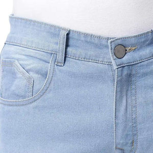 Pantalon en jean bleu délavé effet neige pour homme, respirant, de haute qualité, personnalisable, vente en gros, décontracté - Product Image 4