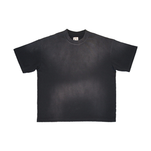 T-shirt Homme Personnalisé Délavé à l'Acide Effet Soleil Écologique Respirant 300g 100% Coton Vierge Lourd Streetwear Usé Haute Qualité - Product Image 5