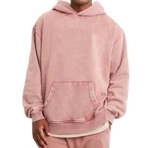 Meilleure vente qualité supérieure faible quantité minimale de commande lavage à l'acide concepteur 100% coton Logo personnalisé hommes pull à capuche Streetwear 2026 - Product Image 1