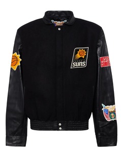 เสื้อแจ็คเก็ตขนสัตว์และหนังสีดำของทีมฟีนิกซ์ ซันส์ - Product Image 1
