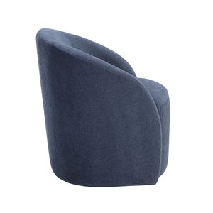 Poltrona Girevole Blu in Bouclé, 1 Pezzo, in Legno Massello, Resistente, Stile Contemporaneo, Seduta d'Accento per Soggiorno, Arredamento di Lusso - Product Image 6