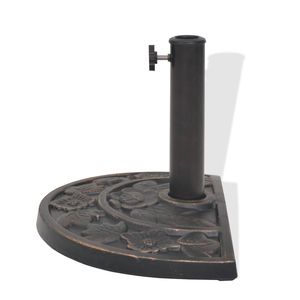 19.8 libbre di Base parasole mezza rotonda in bronzo per ombrelli da giardino e basi in resina - Product Image 4