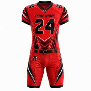 Conjunto de Uniforme de Fútbol Americano Personalizado, Jersey Sublimado de Media Manga y Pantalones, Transpirable, de Secado Rápido, Ecológico, para Entrenamiento y Competencia - Product Image 1
