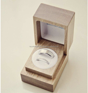 Mini boîte de rangement d'emballage de bijoux Offre Spéciale boîte de bague en bois vierge de forme ronde pour le mariage d'Inde - Product Image 5