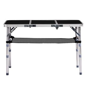 Tavolo Pieghevole da Esterno in Alluminio da 90 cm, Portatile, Regolabile a 3 Altezze, Leggero e Compatto per Patio o Campeggio - Product Image 2