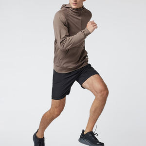 Sweat à capuche mi-zippé premium pour homme, effet dégradé, extensible dans les 4 sens, ultra doux, respirant, séchage rapide, en coton personnalisé, idéal pour le sport et les activités actives - Product Image 3