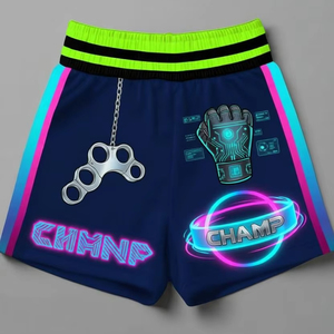 Shorts de boxe en polyester, design de logo personnalisé, impression par sublimation, respirants, shorts d'entraînement, taille personnalisée - Product Image 1