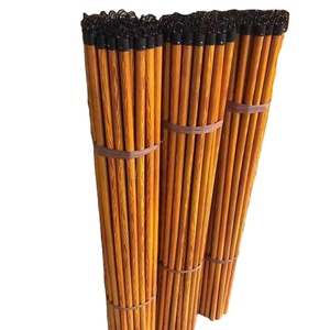 2024 tendance chaude haute qualité PVC enduit manche de balai en bois 100% bâtons de bois d'eucalyptus manteau vadrouille bâton pour la vente en gros - Product Image 1