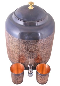 Distributeur d'eau potable écologique à double paroi en cuivre avec robinet en laiton durable pour usage quotidien – Achetez directement auprès du fournisseur - Product Image 2