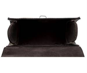 Sacoche de selle de vélo vintage rétro en cuir marron, pochette de guidon de vélo sécurisée, sangle réglable, fermeture à bouton-pression, étui de transport léger - Product Image 3