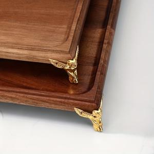 Bandeja de lujo para almacenamiento y servicio con bordes elevados, diseño elegante con soporte, ideal para desayunos, aperitivos, mesa de café y decoración del hogar. - Product Image 2