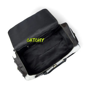 Sac de voyage en cuir personnalisé avec logo en relief, sac de week-end en cuir véritable pour cadeaux et vente au détail - Product Image 6