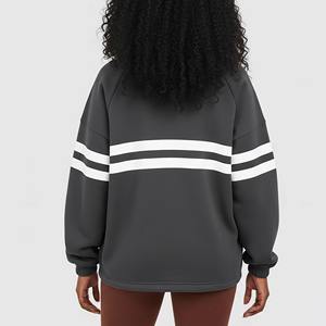 Sudadera con Capucha Extra Grande de Manga Larga de Algodón con Logotipo Personalizado de Alta Calidad para Mujer, Ropa Casual Transpirable y Sostenible para Mujer - Product Image 3