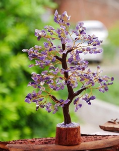 Agate Améthyste Pierre Précieuse 300 Perles Base en Bois Fait Main Thème Mascotte Décoration Arbre Pot de Fleurs Pierres Naturelles Vente en Gros AMAYRA CRYSTALS - Product Image 5