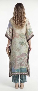 Vestido Kaftán Largo de Poliéster y Seda para Mujer, Estilo Maxi, Corte Holgado, Elegante, Modesto y Fluido, para Verano, Invierno, Otoño y Primavera - Product Image 2