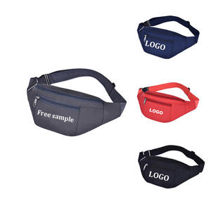 Durable Red Fanny Pack for Men Waterproof Waist Bag with <b>Adjustable</b> <b>Strap</b> and Triple Zipper Compartments - Product Image 2