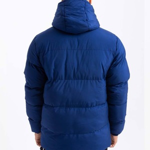 Veste d'hiver pour homme, style North Puffer, à capuche, en toile vintage tricotée, grande taille, avec fermeture éclair, épaisse, chaude, type doudoune - Product Image 2