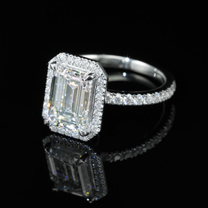 Bague en argent 925 avec diamant de laboratoire 14 carats, rapport IGI personnalisé, VVS VS CVD émeraude 1ct 2 carats 3 carats 4 carats - Product Image 6