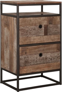 Mobilier de chevet moderne, unique et polyvalent, durable et écologique en bois de manguier et en fer pour la chambre à coucher, le salon, la maison et le bureau. - Product Image 2