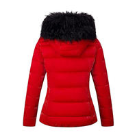 TR-PJ-015 Blouson d'hiver matelassé pour femme, imperméable, coupe-vent, séchage rapide, avec fermeture éclair et doublure en fausse fourrure – Tendance et de haute qualité