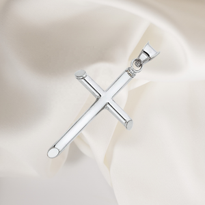 Colgante de Cruz Latina Chapado en Plata Elegante Unisex, Joyería de Moda Elegante, Marca de Metal para Mujeres Cristianas Certificadas de Terceros, de Marca de Fábrica, para el 2 - Product Image 5