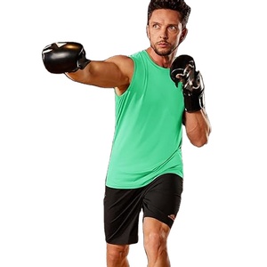 เสื้อกล้ามออกกำลังกายผู้ชายทรงหลวมขนาดใหญ่ ดีไซน์ไม่มีแขน สีพื้น ผ้าระบายอากาศได้ดี มีไซส์พลัสไซส์ พร้อมลายพิมพ์ - Product Image 1