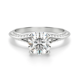 Classy 5.32ct coupe ronde Moissanite grappe diamant bague de mariage solide 925 Starling argent Halo fiançailles plaqué or cadeau - Product Image 2