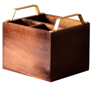 Porte-cuillères en bois de qualité supérieure, forme ronde, pour usage domestique et hôtelier, en gros, pour la cuisine - Product Image 4