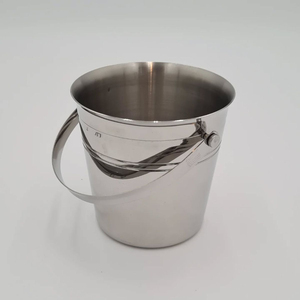 Seau à glace en métal de haute qualité avec poignées, finition argentée, pour bars et fêtes, refroidisseur de bière, refroidisseur à vin - Product Image 4