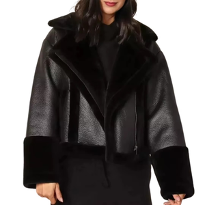 Women's Streetwear Fashion <b>Leather</b> Blouson <b>Jacket</b> Breathable Animal Print <b>Winter</b> Clothing - Product Image 1