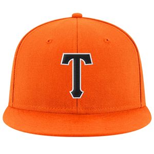 หมวกแก๊ปสีส้ม 6 แผง แบบ Snapback พร้อมโลโก้ปักด้านหน้า หมวกลำลองสำหรับทุกเพศ - Product Image 3