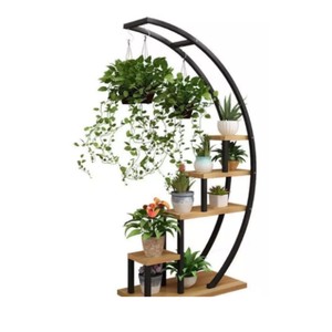 Wholesale Multi Tier Wooden Plant Stand Indoor Flower <b>Pot</b> <b>Holder</b> Modern 6 Tier Wood Planter Shelf For Balcony Garden Plan Stand - Product Image 2