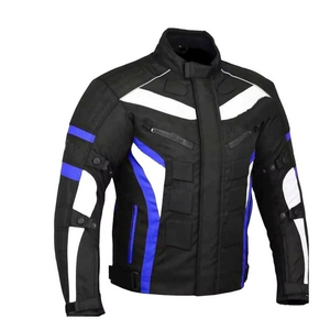 Blousons de moto en cuir personnalisés pour adultes, kits complets, coupe-vent, avec impression par transfert thermique sur le devant uni - Product Image 3