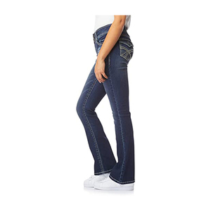New Breathable Casual Ankle Length Straight <b>Denim</b> Pants for Women Custom Made Lose <b>Stretched</b> New Breathable Casual Ankle Length - Product Image 2