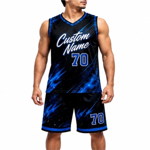 Ensemble de maillots de basket-ball personnalisés pour hommes, qualité supérieure, séchage rapide, coupe athlétique, prêt pour l'équipe, design personnalisé - Product Image 1