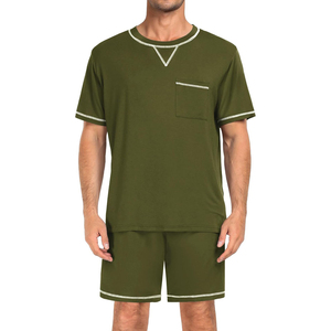 ชุดลำลองผู้ชายแบบใหม่ เสื้อยืดแขนสั้น กางเกงขาสั้น ชุดสองชิ้น รับสกรีนโลโก้ ชุดลำลองฤดูร้อนสำหรับผู้ชาย - Product Image 6