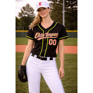 Camiseta de Béisbol al por Mayor, Personalizable con Logotipo, de Secado Rápido, con Rayas, Tallas Grandes, Ropa Deportiva Ekin - Product Image 5