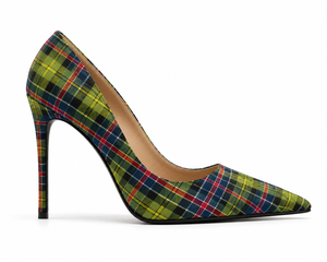 Zapatos de Tacón Alto con Diseño Escocés a Cuadros para Mujer, Tacones de Aguja con Punta en Pico, Venta al Por Mayor para Bodas y Fiestas, Logotipo Personalizado, Tartán Personalizado - Product Image 3